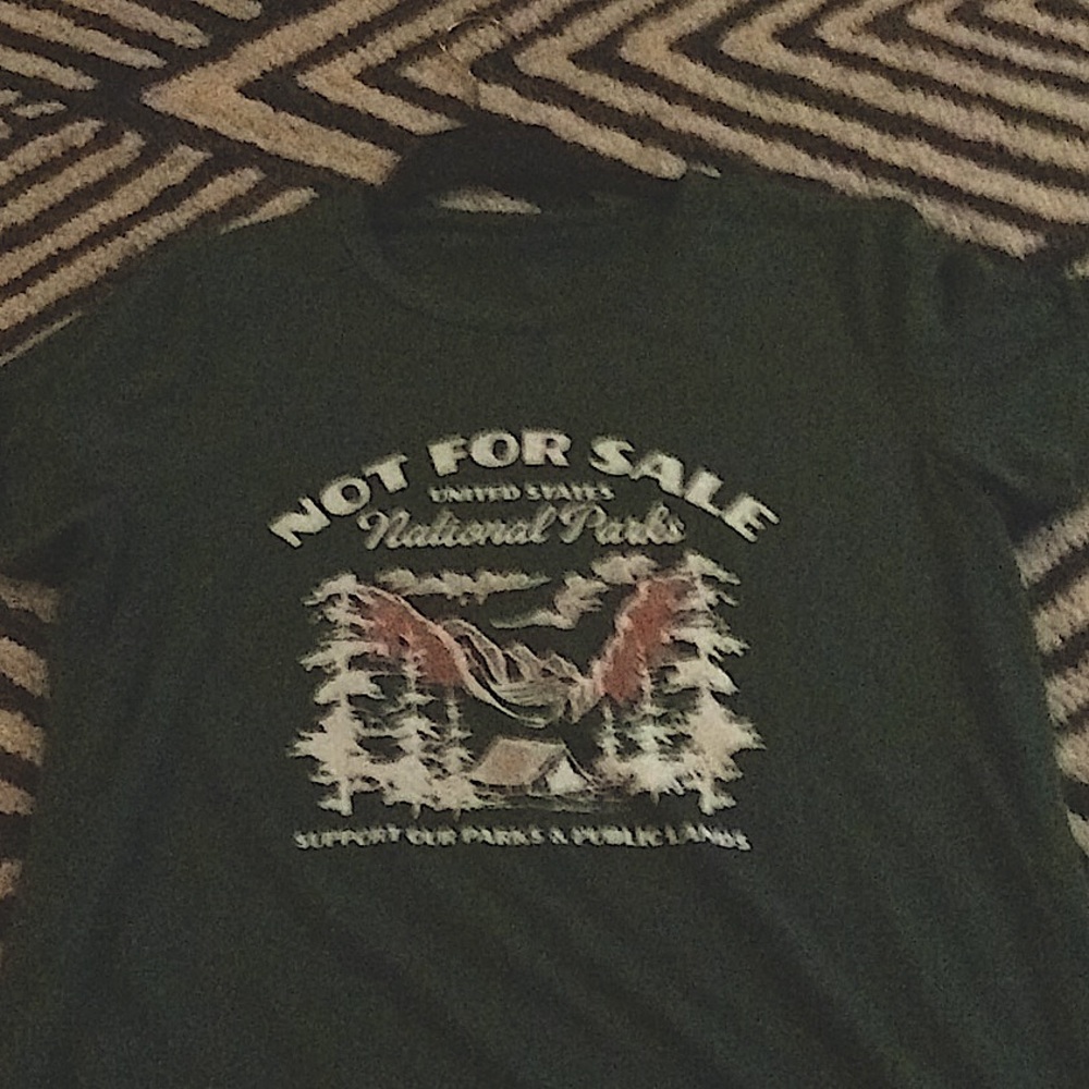 Green United States national parks shirt